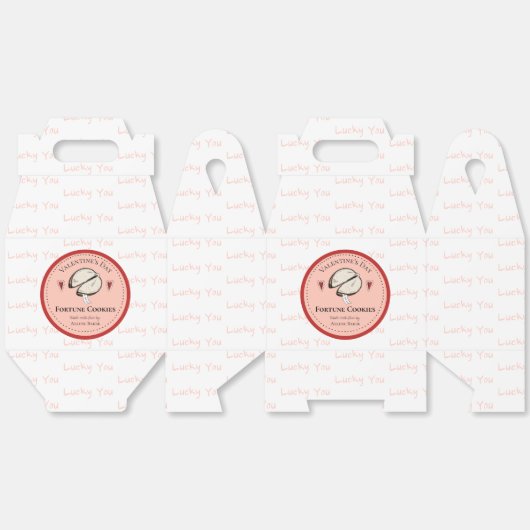 Zelfgemaakte Fortune Cookie Valentijnsdag DIY Boxe Bedankdoosjes (Ongevouwen)