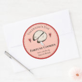 Zelfgemaakte Fortune Cookie Valentijnsdag DIY Labe Ronde Sticker (Envelop)