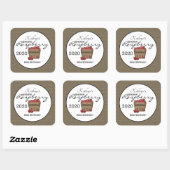 Zelfgemaakte Framboos Persoonlijk Vierkante Sticker (Vel)