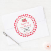 Zelfgemaakte Frambozen Crumble Reep Label (Envelop)