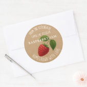 Zelfgemaakte Frambozenjam Inmaak Etiketblad Ronde Sticker (Envelop)