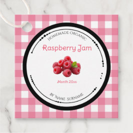 Zelfgemaakte Frambozenjam Label Met Ingredienten