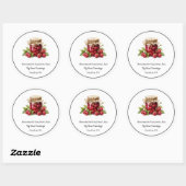 Zelfgemaakte Frambozenjam Stickers (Vel)