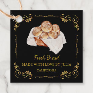 zelfgemaakte Fresh Bread Square Hang Label