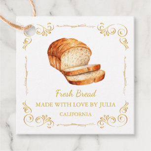  zelfgemaakte Fresh Bread Square Hang Label