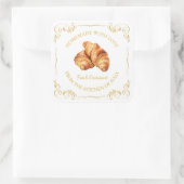 zelfgemaakte Fresh Croissant Square Label (Tas)