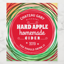 Zelfgemaakte fruit faux wijngaard gepersonaliseerd wijn etiket