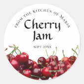 Zelfgemaakte fruitkers Jam Modern Sticker Labels (Voorkant)