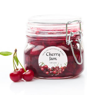 Zelfgemaakte fruitkers Jam Modern Sticker Labels