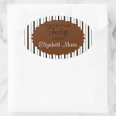 Zelfgemaakte Fudge Ovale Sticker (Tas)