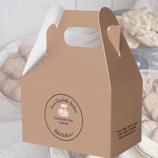 Zelfgemaakte gebakken goederen Ingrediënten Kraft Bedankdoosjes