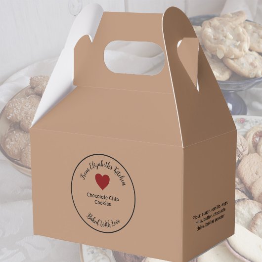 Zelfgemaakte gebakken goederen Ingrediënten Kraft  Bedankdoosjes