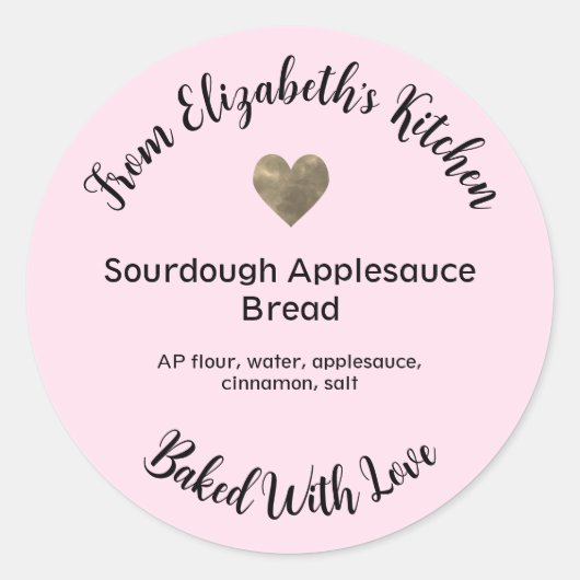 Zelfgemaakte gebakken producten Creëer Uw eigen DI Ronde Sticker (Voorkant)