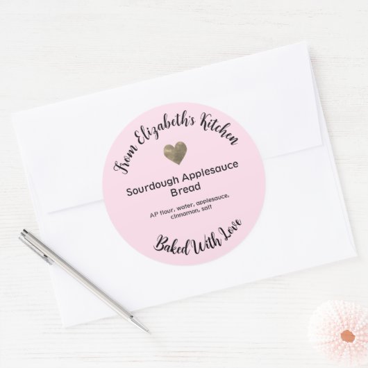 Zelfgemaakte gebakken producten Creëer Uw eigen DI Ronde Sticker (Envelop)