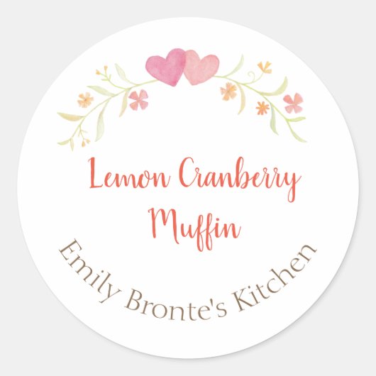 Zelfgemaakte Gebakken Waren Handgemaakte Kaars Ronde Sticker (Voorkant)