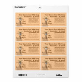 Zelfgemaakte geitenmelkzeep labels ontwerp Sjabloo (Full Sheet)