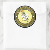 zelfgemaakte gele mosterd Sjabloon Ronde Sticker (Tas)