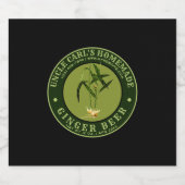 zelfgemaakte gember bier label Sjabloon Bier Etiket (Enkel label)