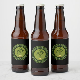 zelfgemaakte gember bier label Sjabloon Etiket