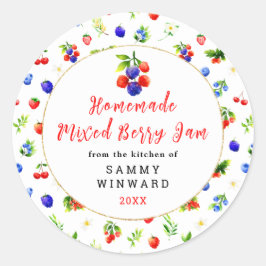 Zelfgemaakte gemengde Berry Jam Canning Label