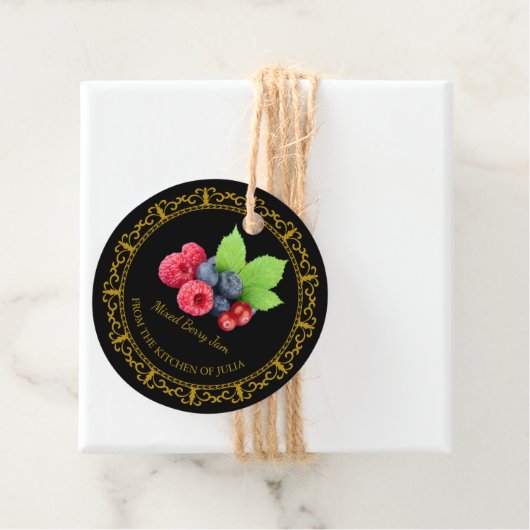  Zelfgemaakte Gemengde Berry Jam Hang Label l Zwar (In situ)