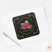 zelfgemaakte gemengde Berry Jam Square Label (Envelop)