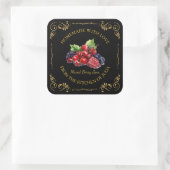 zelfgemaakte gemengde Berry Jam Square Label (Tas)