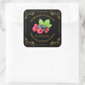  zelfgemaakte gemengde Berry Jam Square Label (Tas)