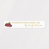 Zelfgemaakte Gemengde Berry Jam Thin Label (Design 1)