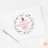 Zelfgemaakte gemengde bessenjam inmaaklabel ronde sticker (Envelop)