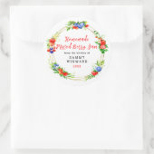 Zelfgemaakte gemengde bessenjam inmaaklabel ronde sticker (Tas)