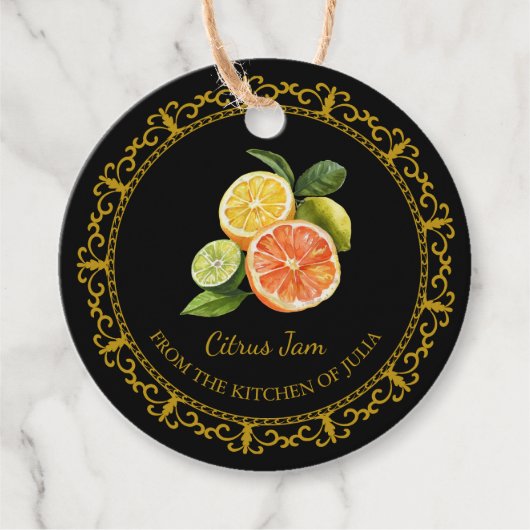 Zelfgemaakte Gemengde Citrus Jam Hang Label l Zwa (Voorkant)