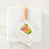  zelfgemaakte gemengde citrus jam square hang Labe Bedankjes Labels (In situ)