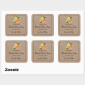 Zelfgemaakte Gemengde Citrus Jam Square Kraft Papi Vierkante Sticker (Vel)