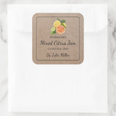 Zelfgemaakte Gemengde Citrus Jam Square Kraft Papi Vierkante Sticker (Tas)