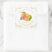  zelfgemaakte gemengde citrus Jam Square Label (Tas)