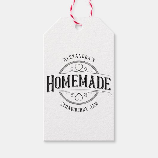 Zelfgemaakte  gepersonaliseerde label cadeau Label Cadeaulabel (Voorkant)