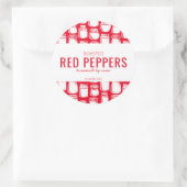 Zelfgemaakte Geroosterde Rode Paprika Sticker (Tas)