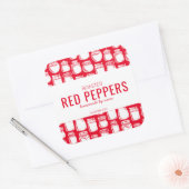 Zelfgemaakte Geroosterde Rode Paprika Sticker (Envelop)