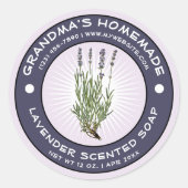  zelfgemaakte geurende zeep label Sjabloon (Voorkant)