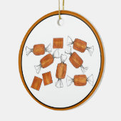 Zelfgemaakte gezouten karamels snoepjes Snoep gema Keramisch Ornament (Links)