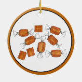 Zelfgemaakte gezouten karamels snoepjes Snoep gema Keramisch Ornament (Achterkant)