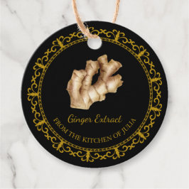 Zelfgemaakte Ginger Extract Hang Label