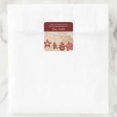 Zelfgemaakte Gingerbread Christmas Cookies Sticker (Tas)