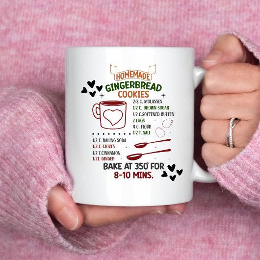 Zelfgemaakte Gingerbread Cookie Recept Kerstcadeau Koffiemok