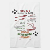 Zelfgemaakte Gingerbread Cookie Recept Kerstcadeau Theedoek (Verticaal)