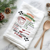Zelfgemaakte Gingerbread Cookie Recept Kerstcadeau Theedoek