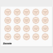 Zelfgemaakte goodies met geschulpte rand cirkel ronde sticker (Vel)
