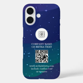 Zelfgemaakte Gradiënt Zakelijk Logo QR Code iphone 16 Hoesje