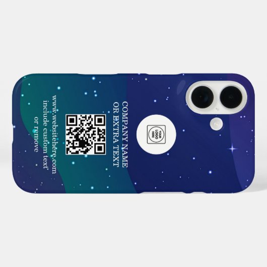 Zelfgemaakte Gradiënt Zakelijk Logo QR Code iphone Case-Mate iPhone Case (Achterkant (horizontaal))